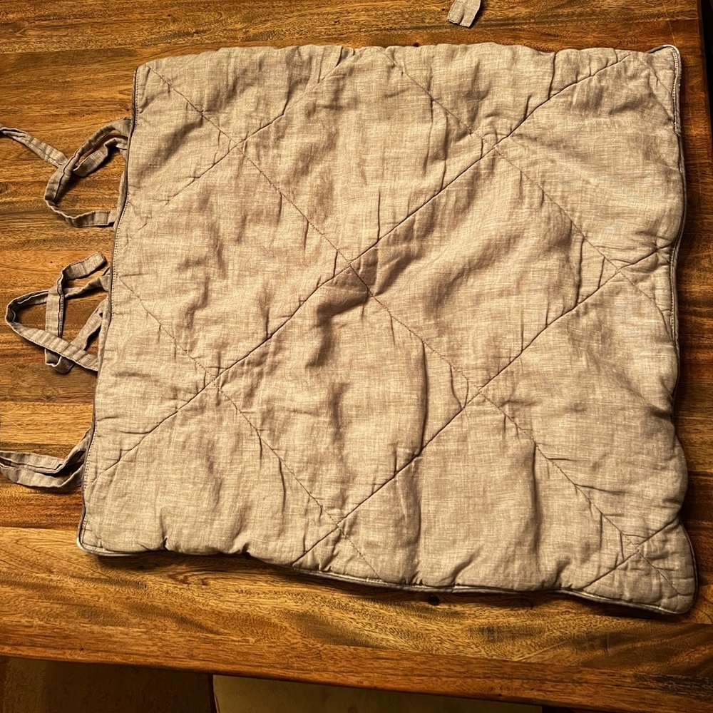 Pottery barn euro satin gray pillow covers
